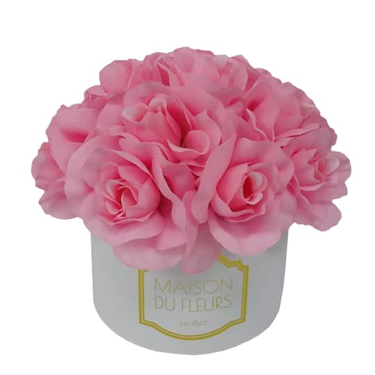 9&#x22; Pink Rose Arrangement in White Florist&#x27;s Box by Ashland&#xAE;